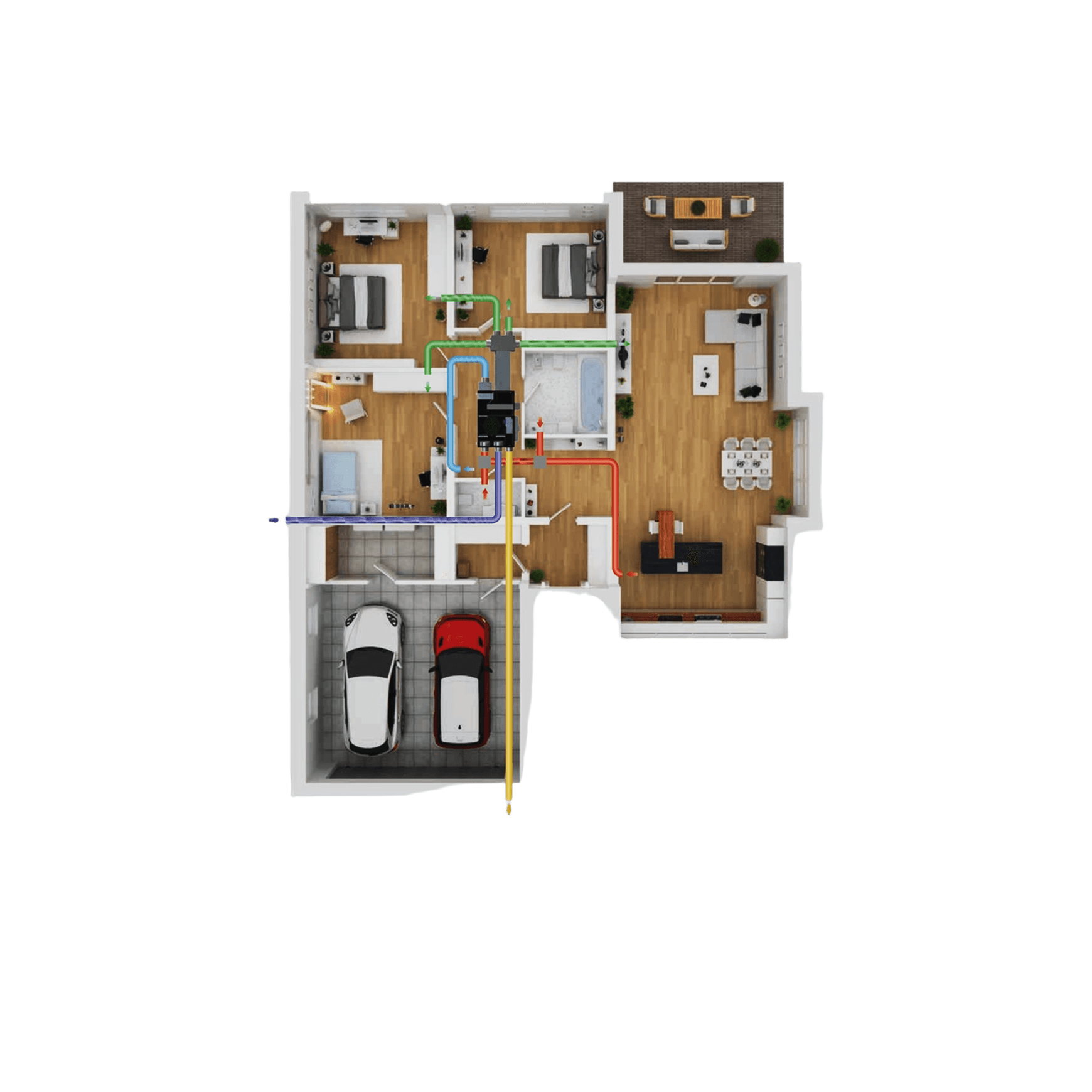 Aertesi EOS B Air Handling Unit for Heating, Cooling and Ventilation