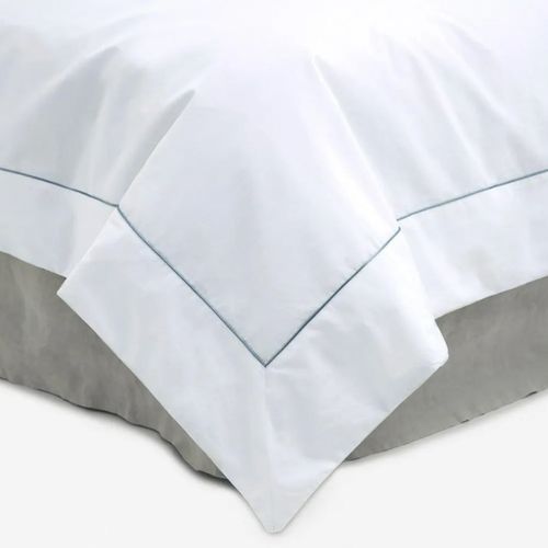 Cotton Percale Duvet Covers With Piping