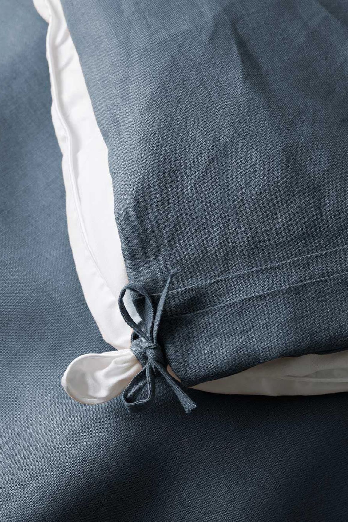 Ravello Linen Quilt Cover - Denim | Weave Home Bed Linen