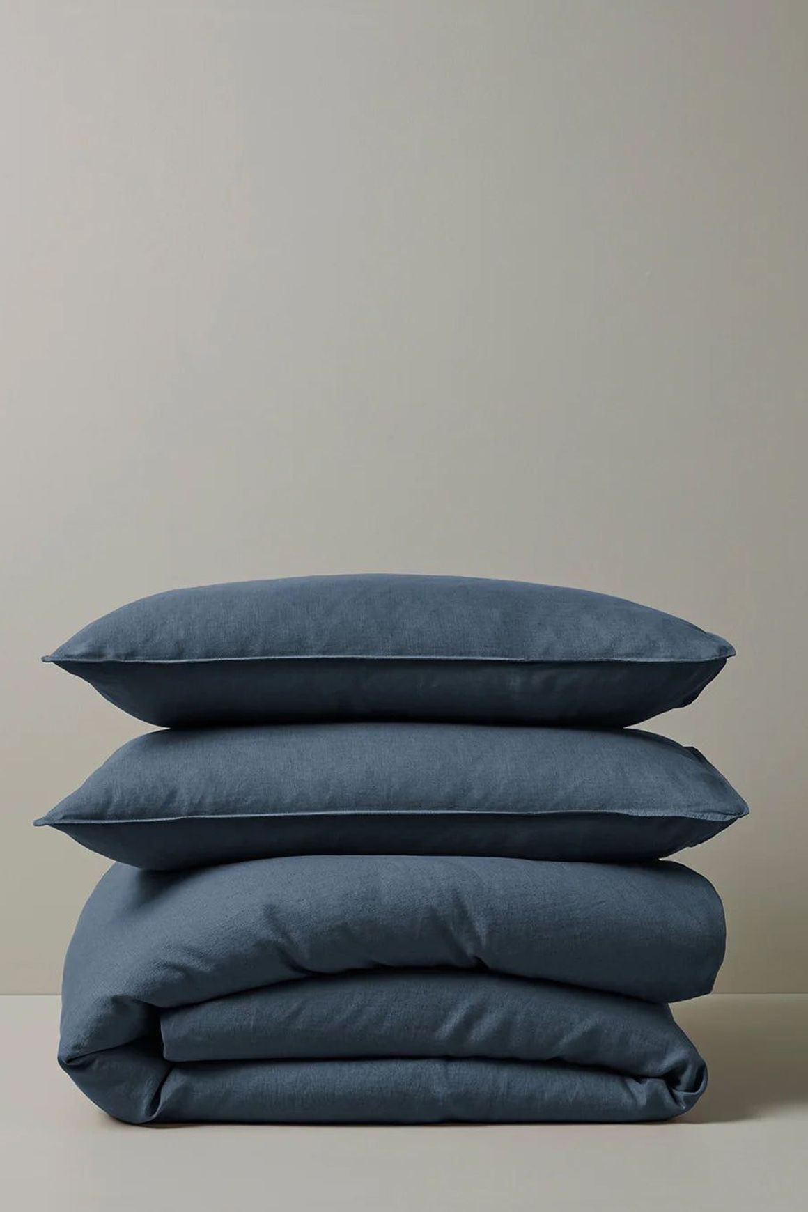 Ravello Linen Quilt Cover - Denim | Weave Home Bed Linen