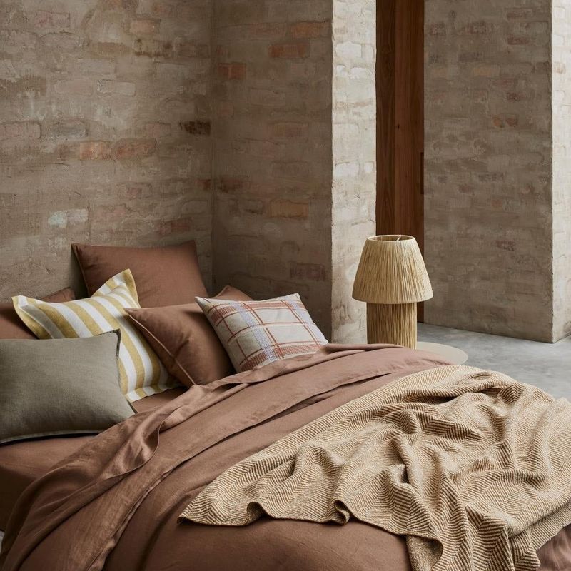 Ravello Linen Quilt Cover - Biscuit | Weave Home Bed Linen