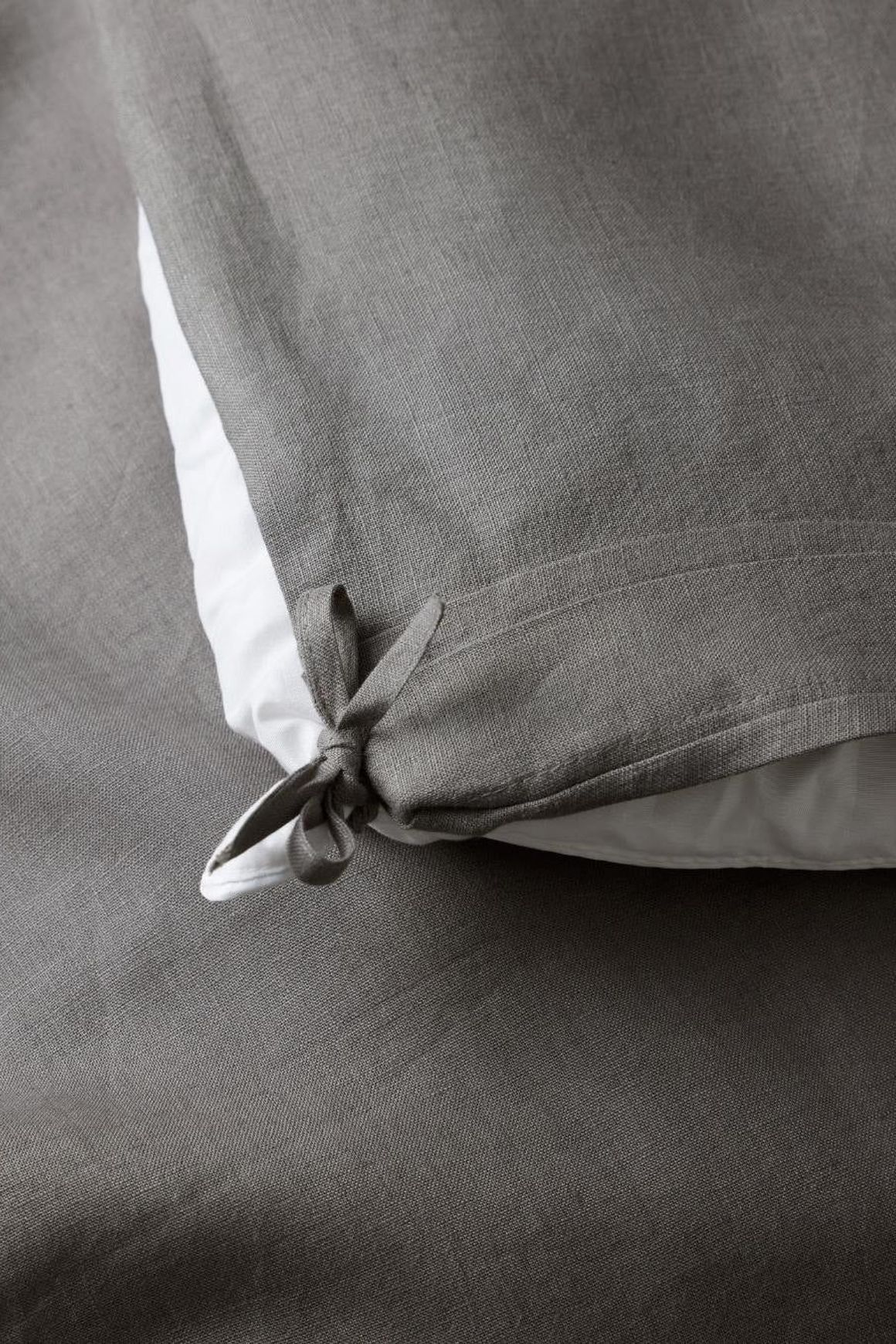 Ravello Linen Quilt Cover - Charcoal | Weave Home Bed Linen