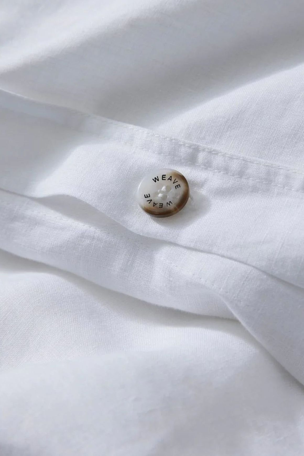 Ravello Linen Quilt Cover - White | Weave Home Bed Linen