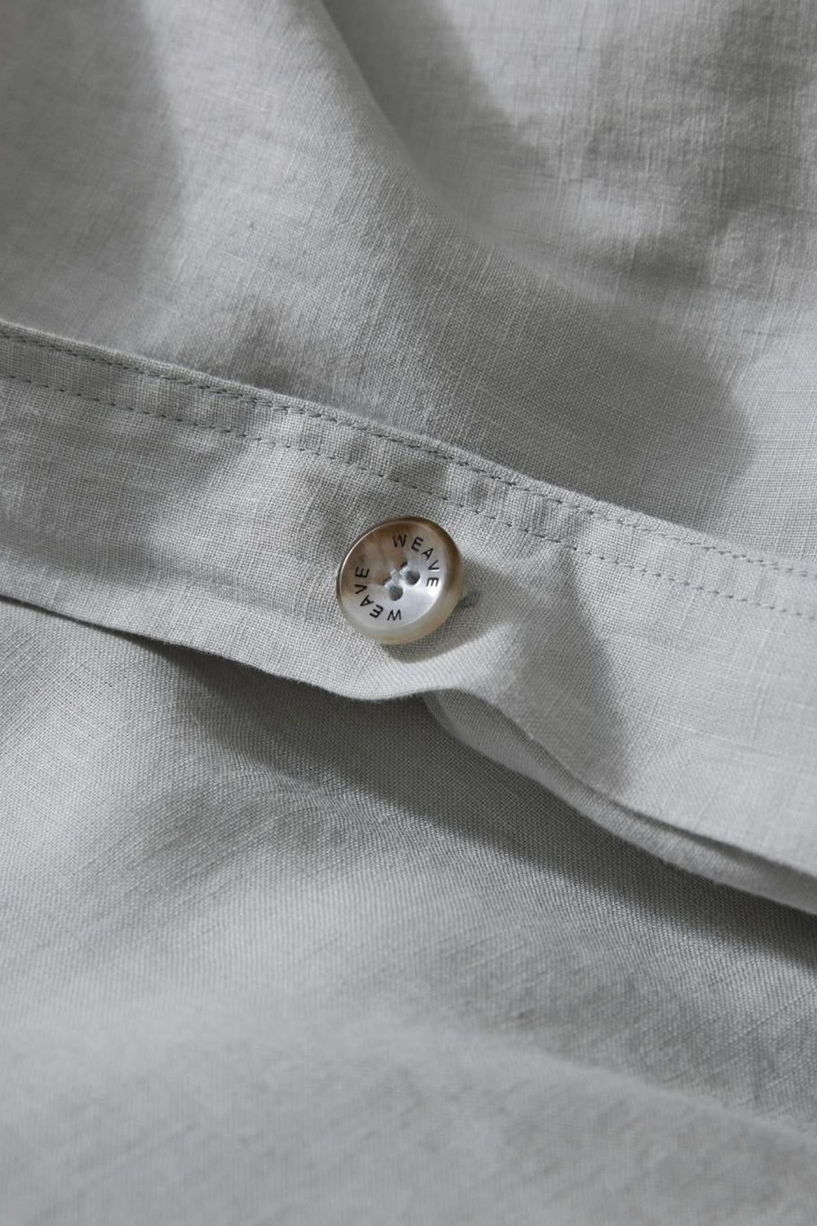 Ravello Linen Quilt Cover - Silver | Weave Home Bed Linen