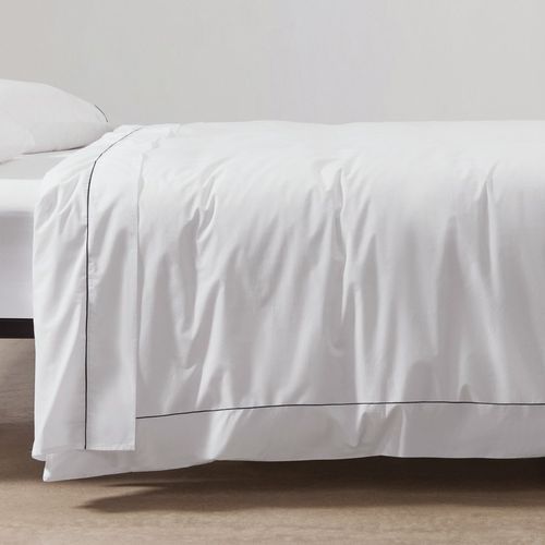 Cotton Percale Duvet Covers With Piping