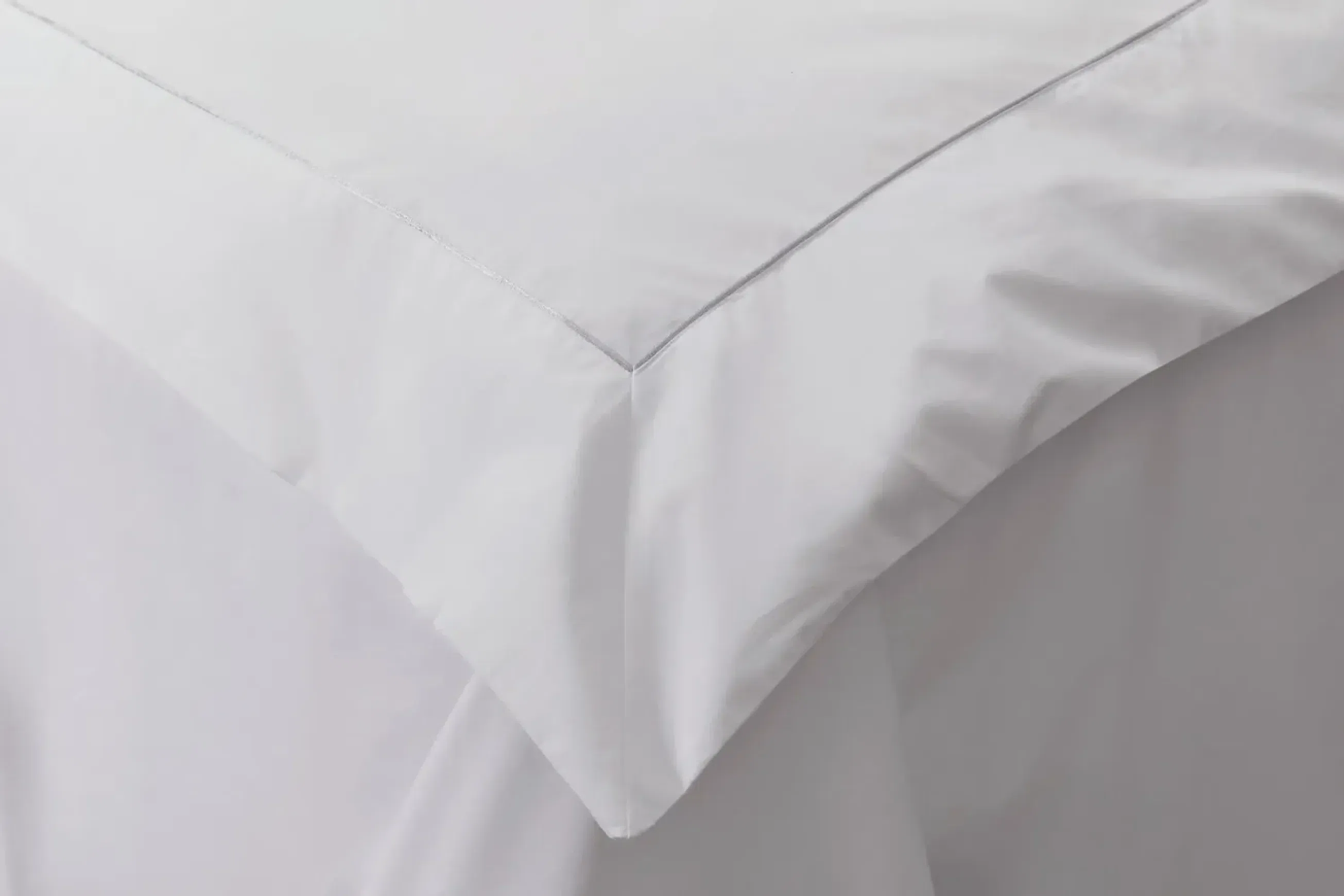 Cotton Percale Duvet Covers With Piping