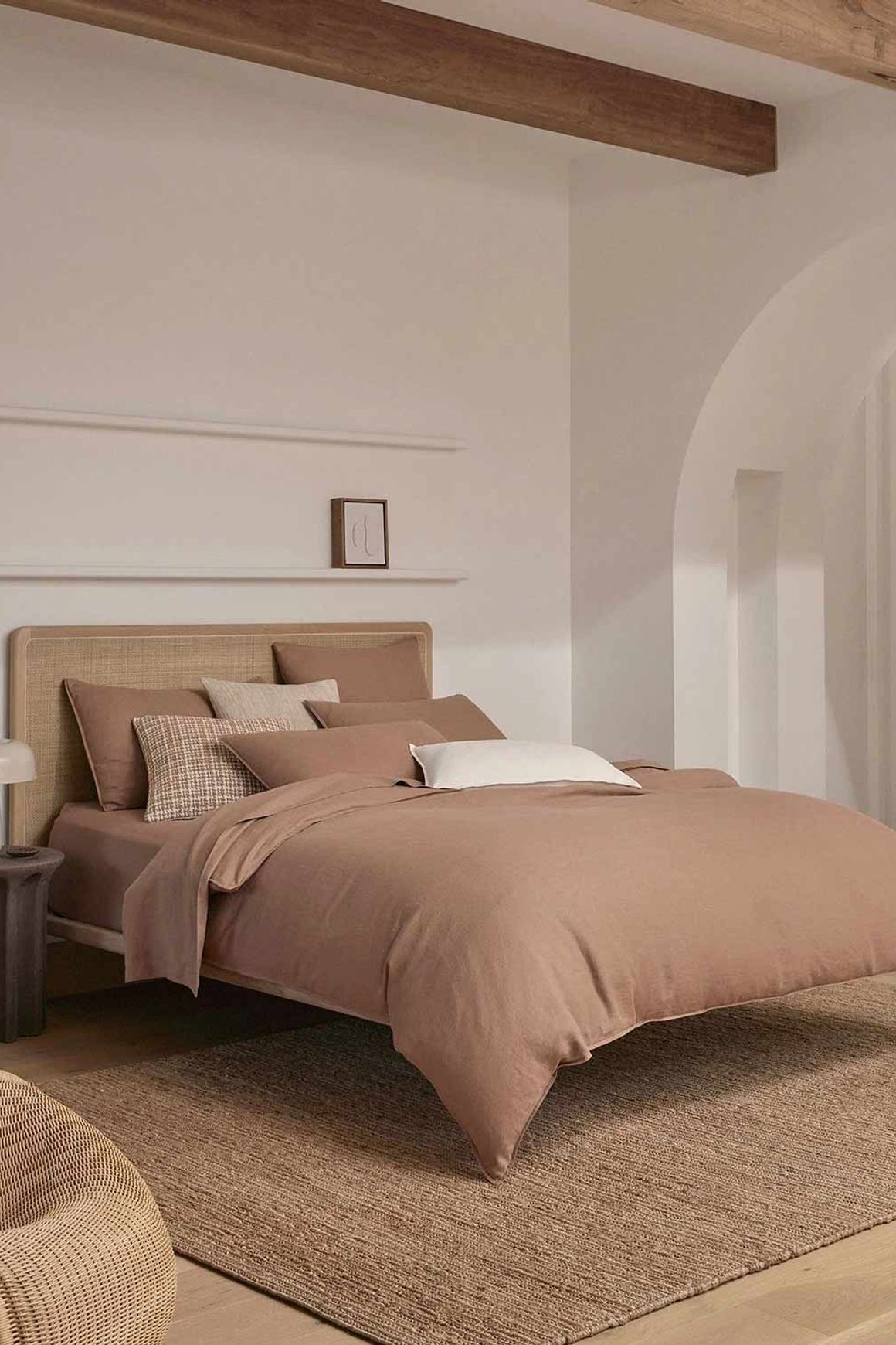 Ravello Linen Quilt Cover - Biscuit | Weave Home Bed Linen