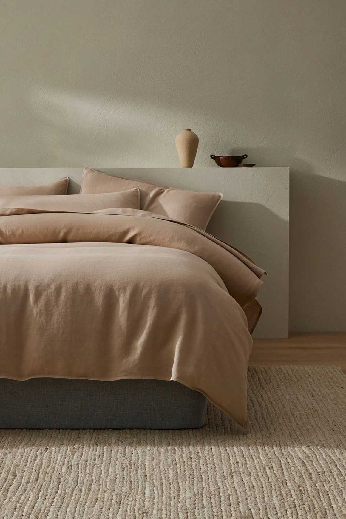 Ravello Linen Quilt Cover - Shell | Weave Home Bed Linen