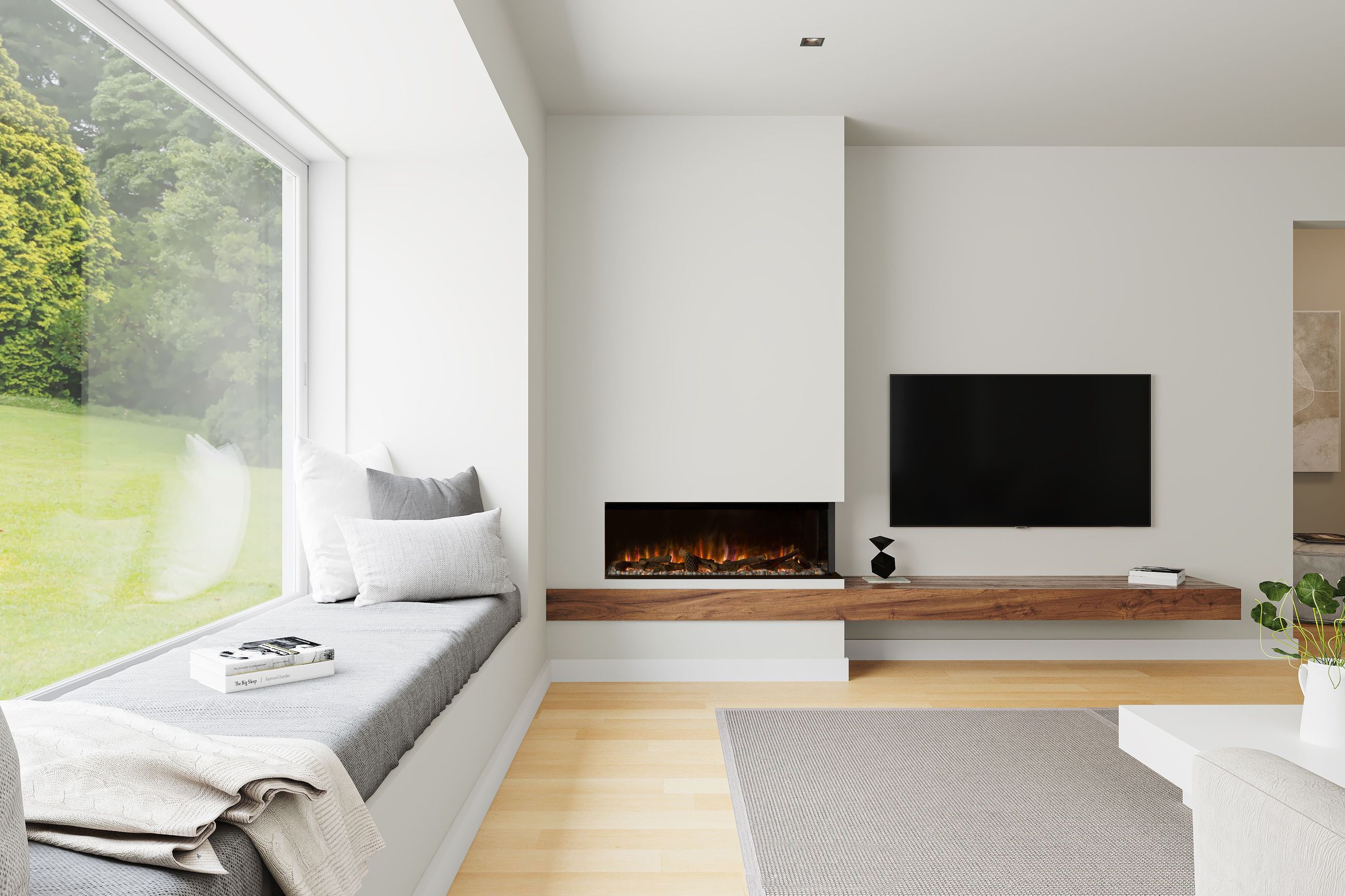Ambe Multi49 Electric Fireplace | Landscape/Corner/Bay