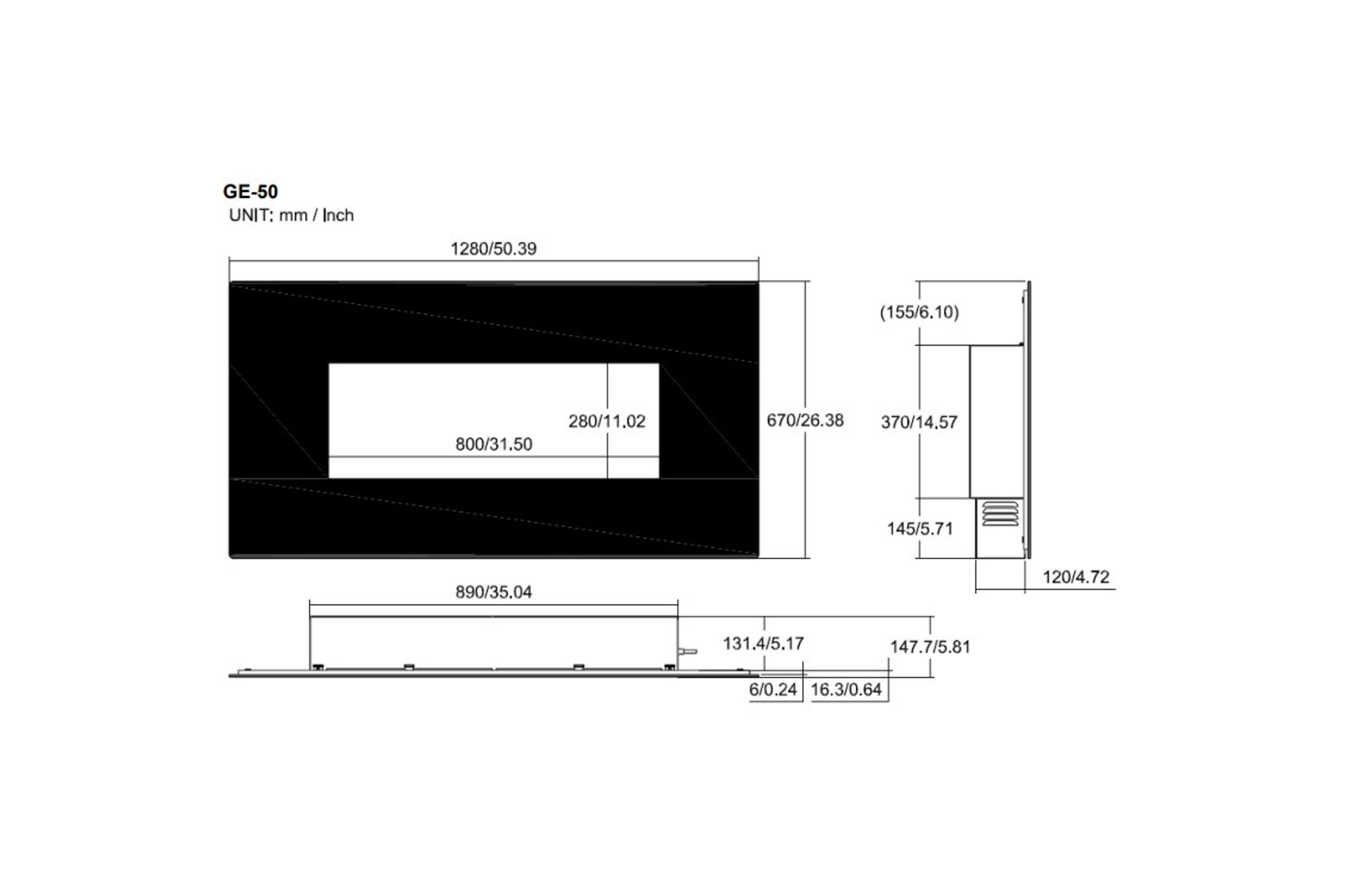 GE Linear Wall Mounted | Electric Fireplace