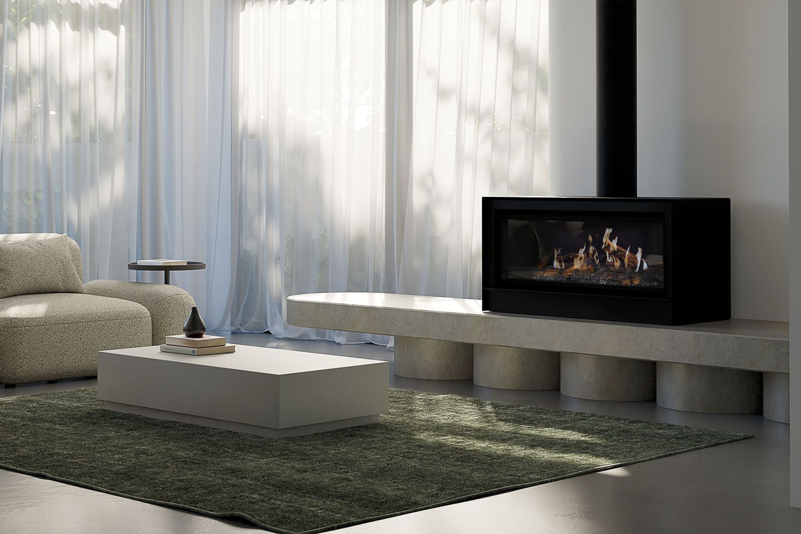 Escea LEFS1000 Freestanding Holographic Electric Fire