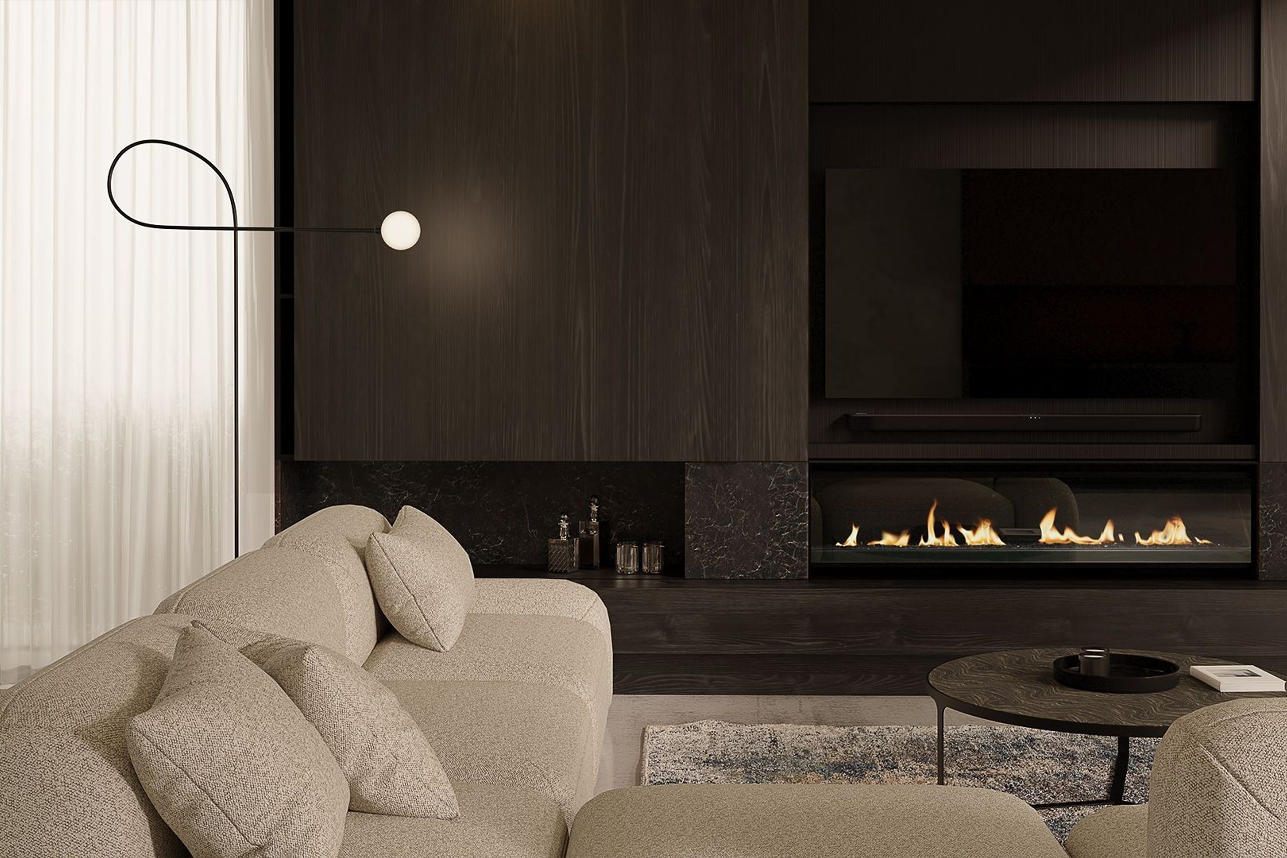 Escea LR1550 Inbuilt Electric Fireplace