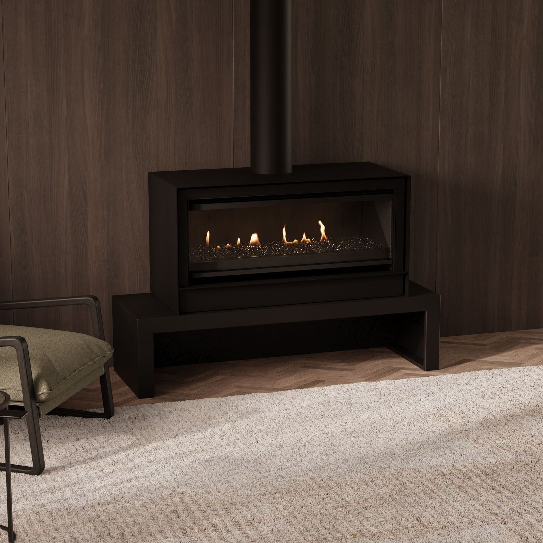 Escea LRFS1000 Freestanding Holographic Electric Fire