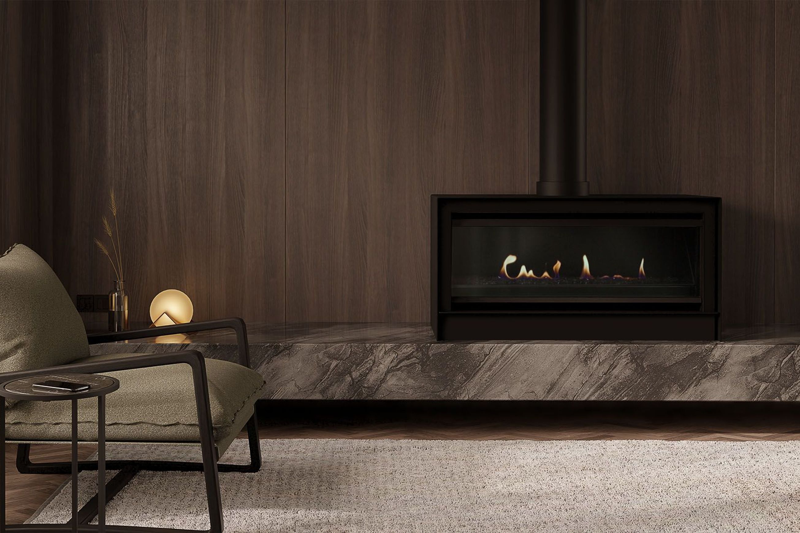 Escea LRFS1000 Freestanding Holographic Electric Fire