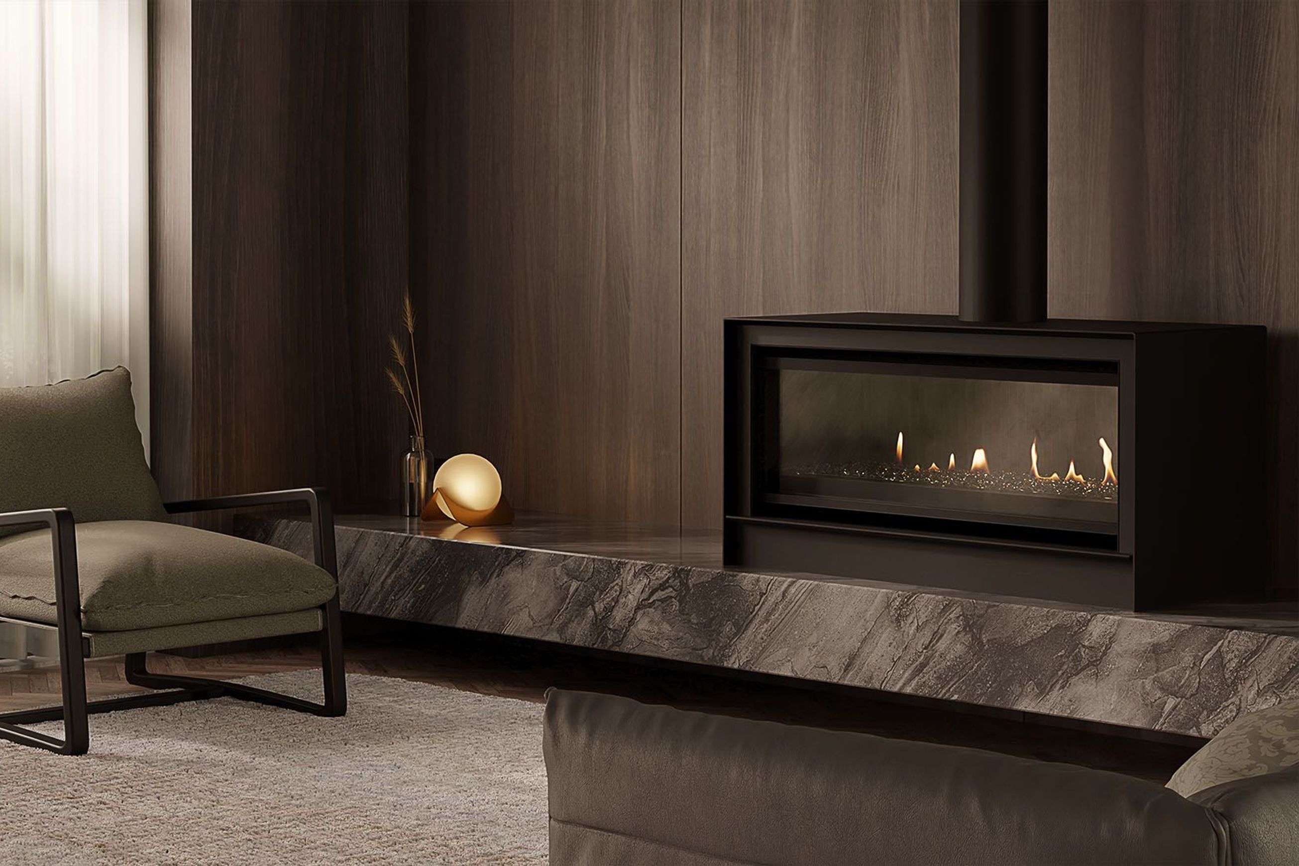 Escea LRFS1000 Freestanding Holographic Electric Fire