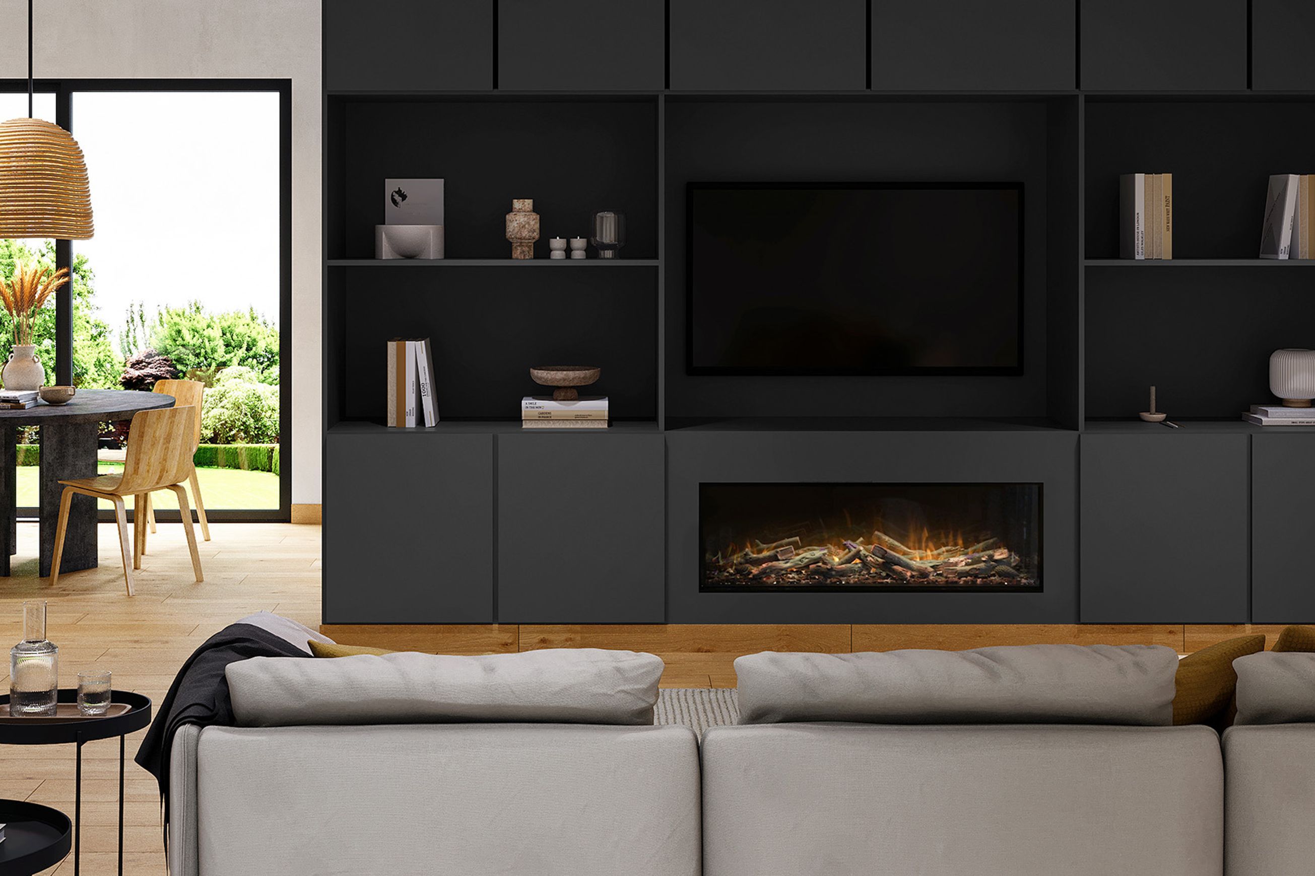 Ambe Multi49 Electric Fireplace | Landscape/Corner/Bay