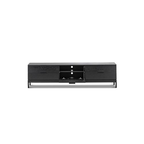 Macy Oak Entertainment Unit | Black