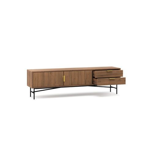 Kina Ripple Slatted TV Entertainment Unit | 180cm | Light Walnut