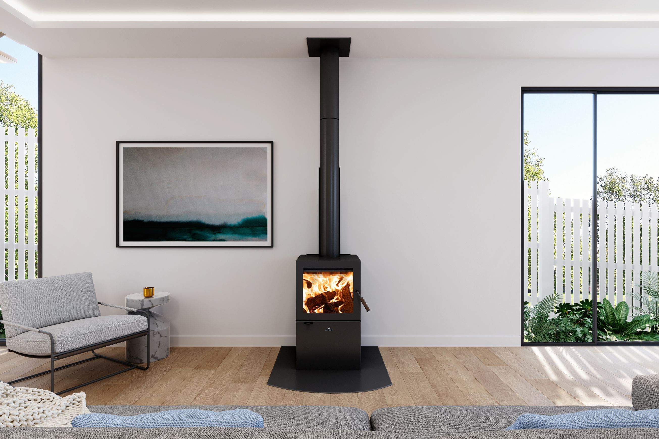 Maxen Cargill 350 ULEB Freestanding Wood Fireplace