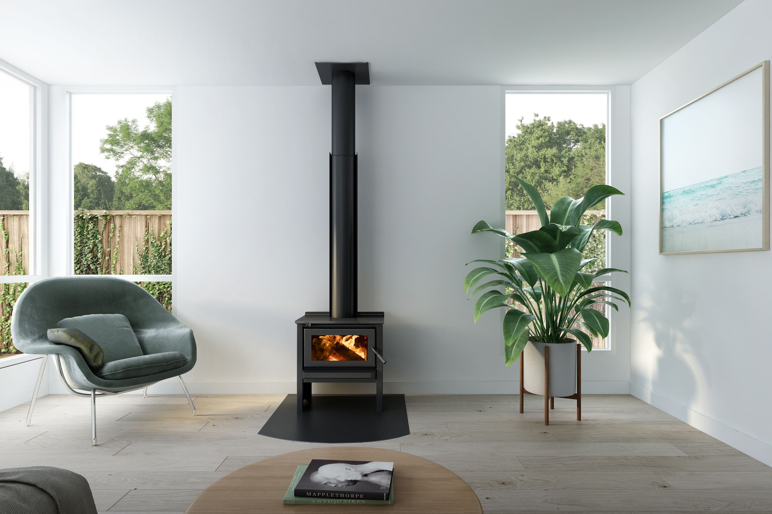 Maxen Henley 250 Freestanding Wood Fireplace