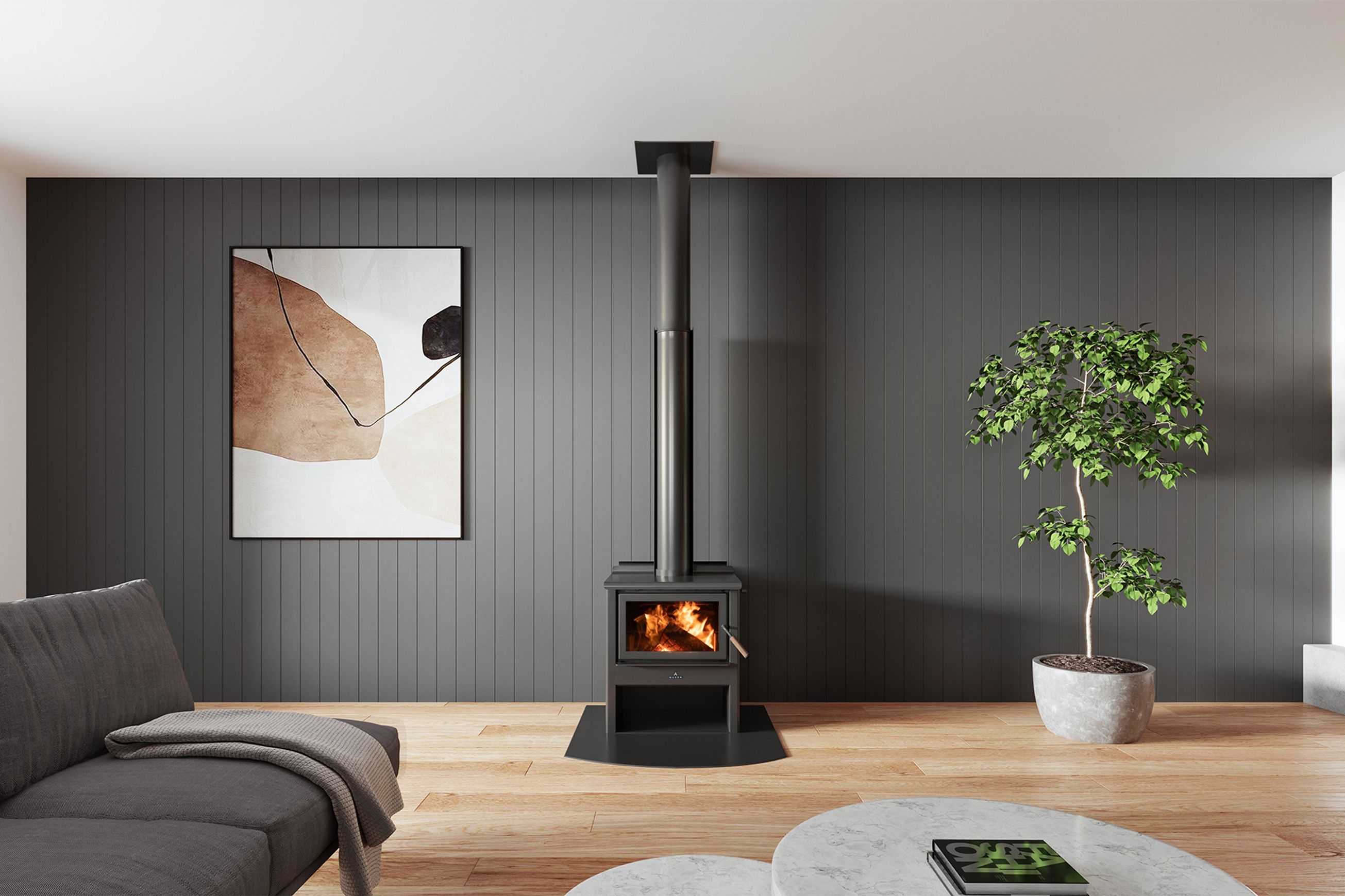 Maxen Kinmont 350 Freestanding Wood Fireplace