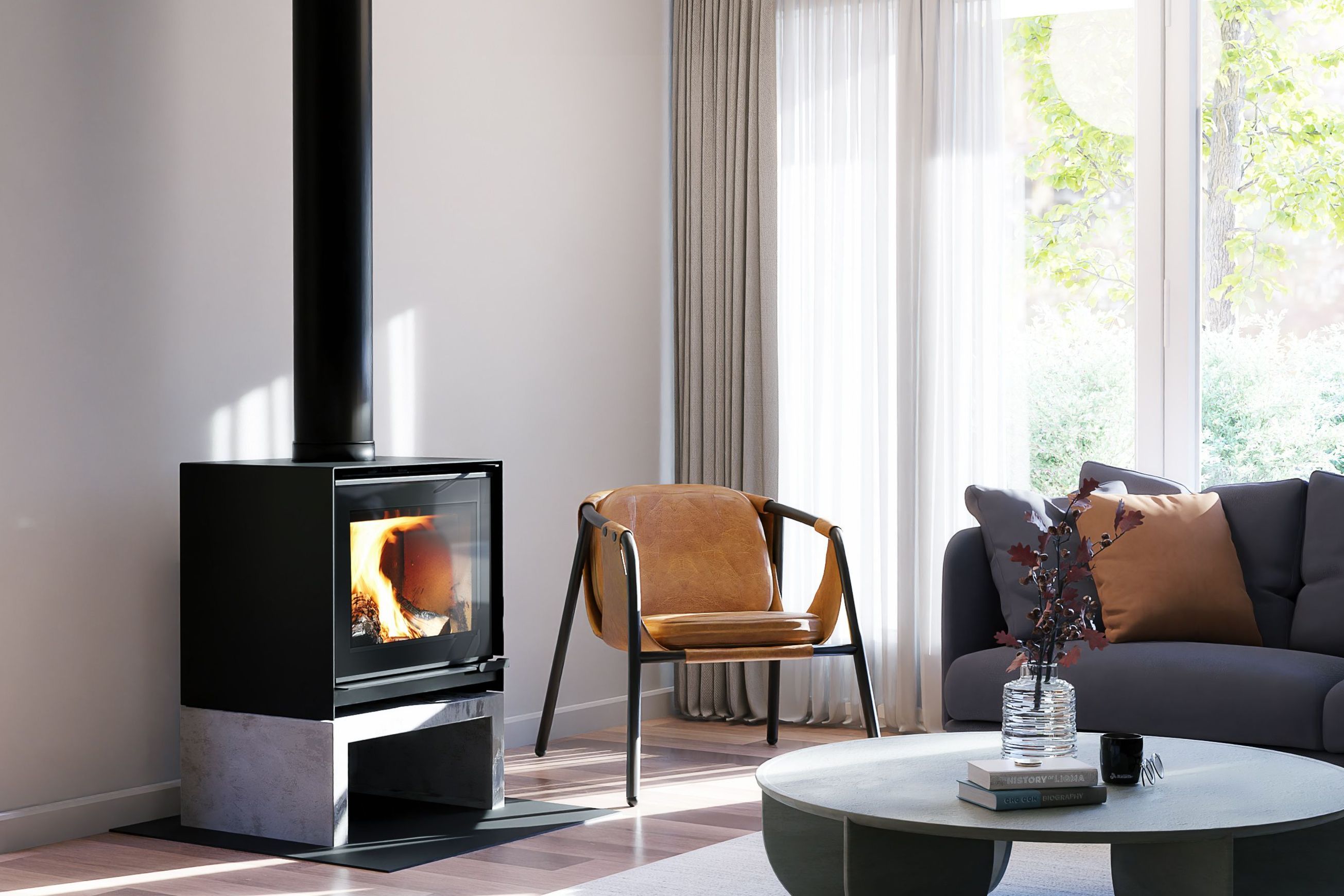 Escea TFS650 Freestanding Wood Fireplace