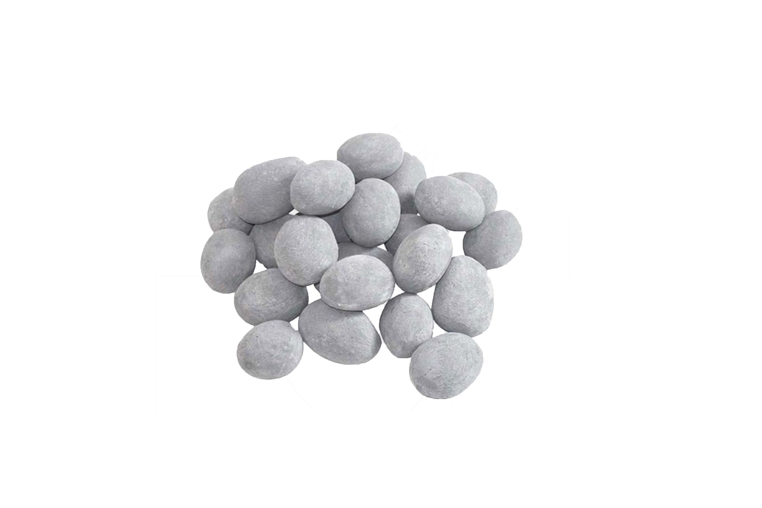 Naked Flame Grey Decorative Fireplace Pebbles