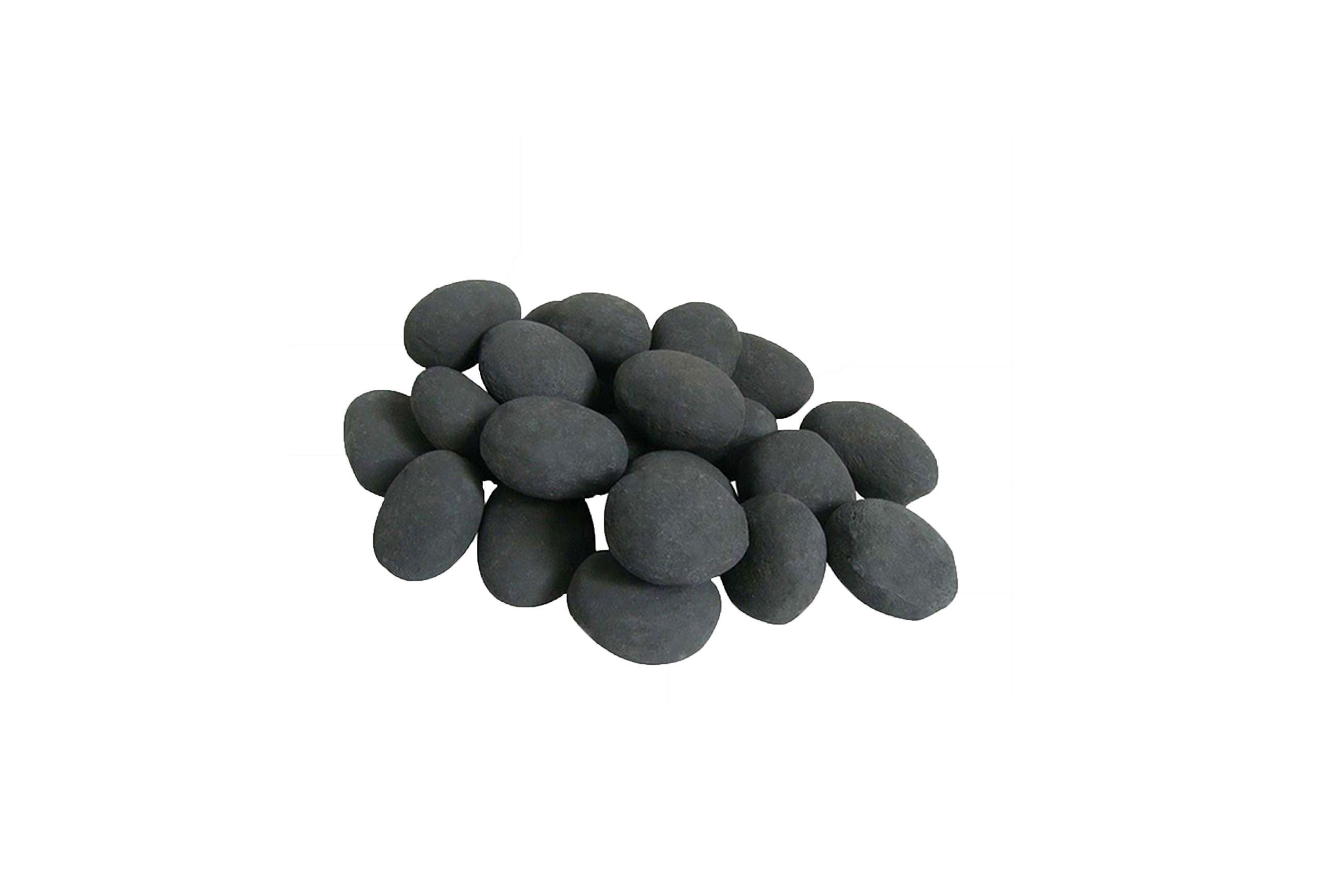 Naked Flame Decorative Black Fireplace Pebbles