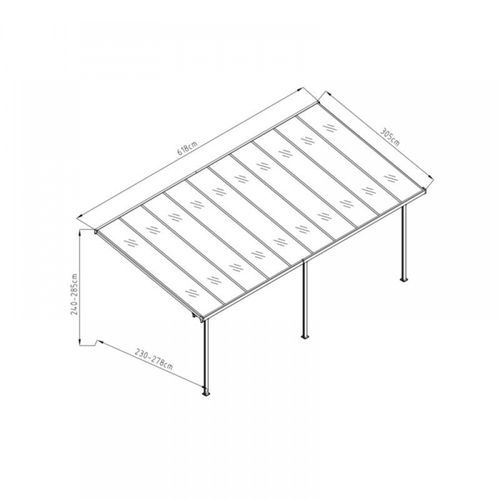 Aluminium Canopy Patio Cover | DTP-BW10B-AKL
