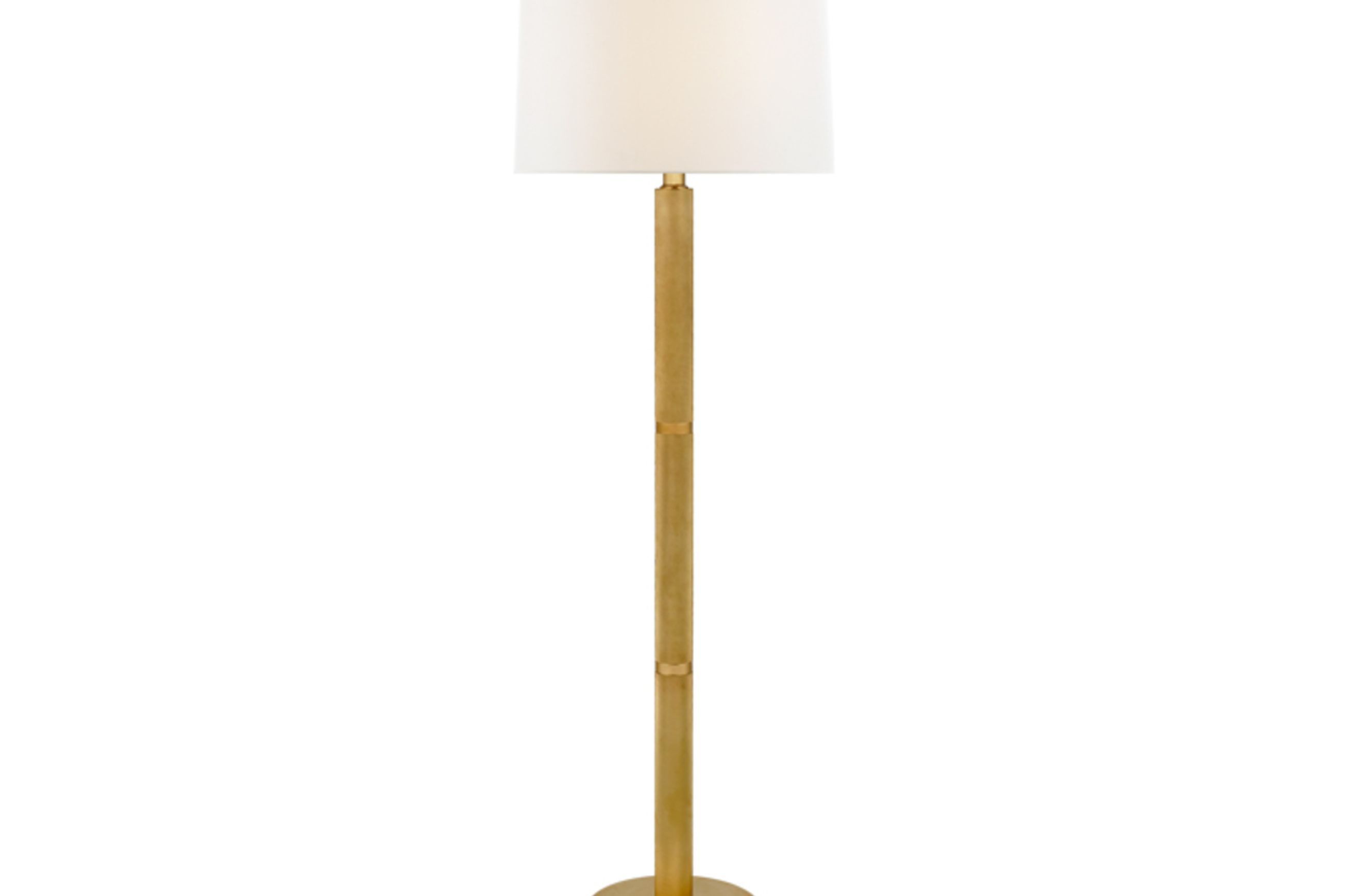 Barrett Large Knurled Floor Lamp – Brass