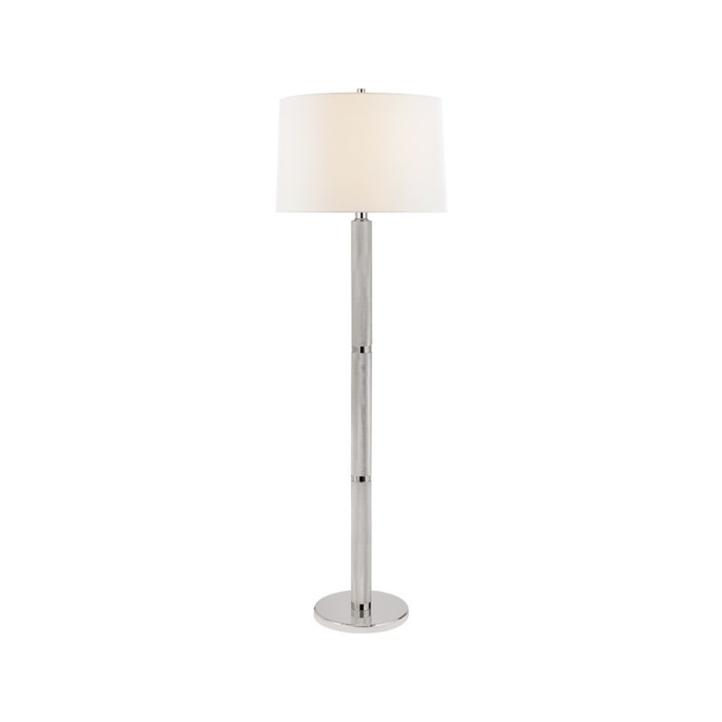 Barrett Large Knurled Floor Lamp – Nickel