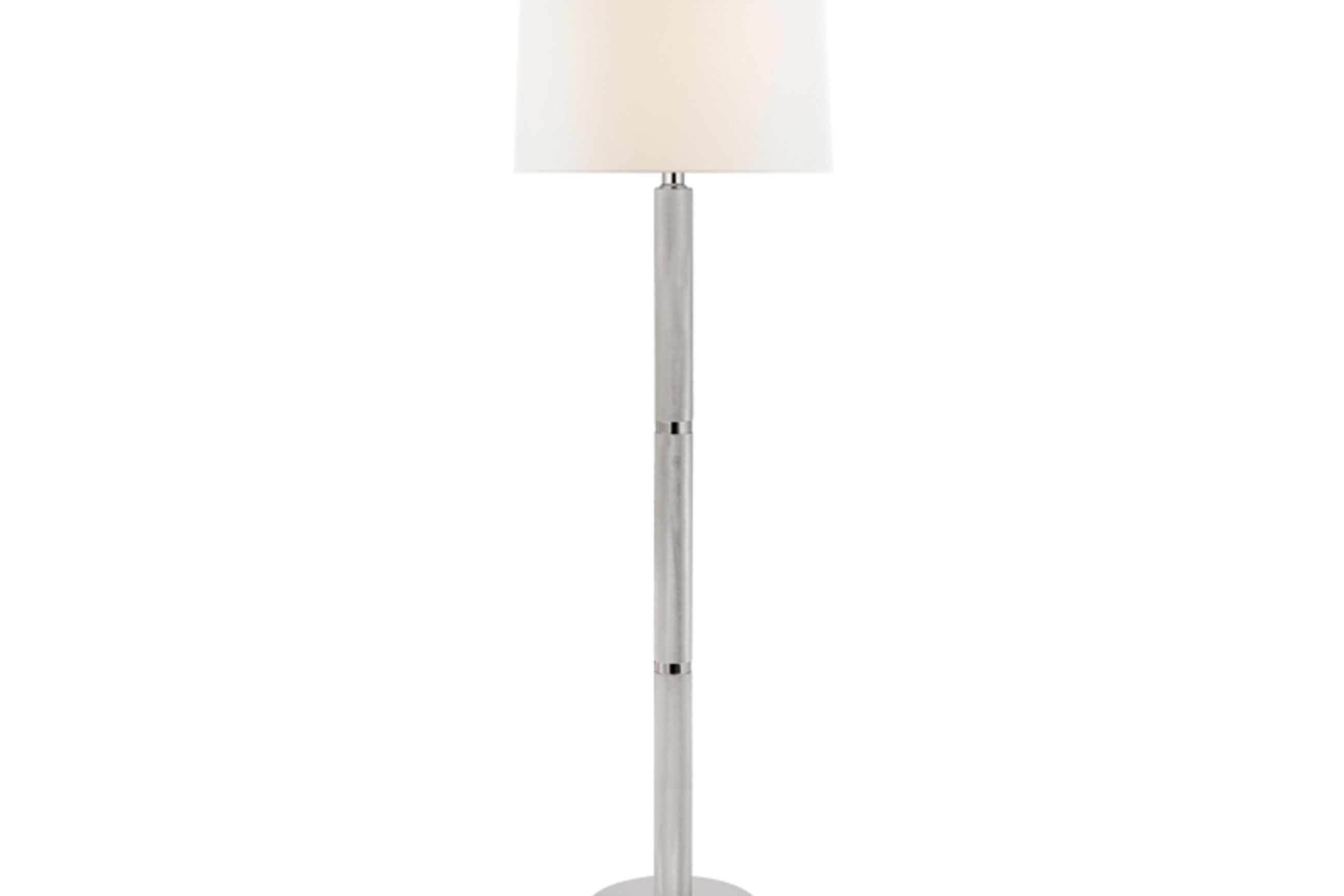 Barrett Large Knurled Floor Lamp – Nickel