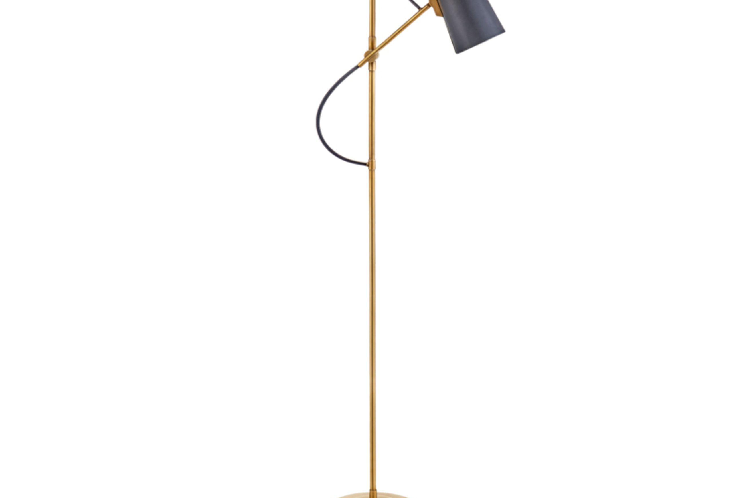Benton Floor Lamp – Brass / Navy