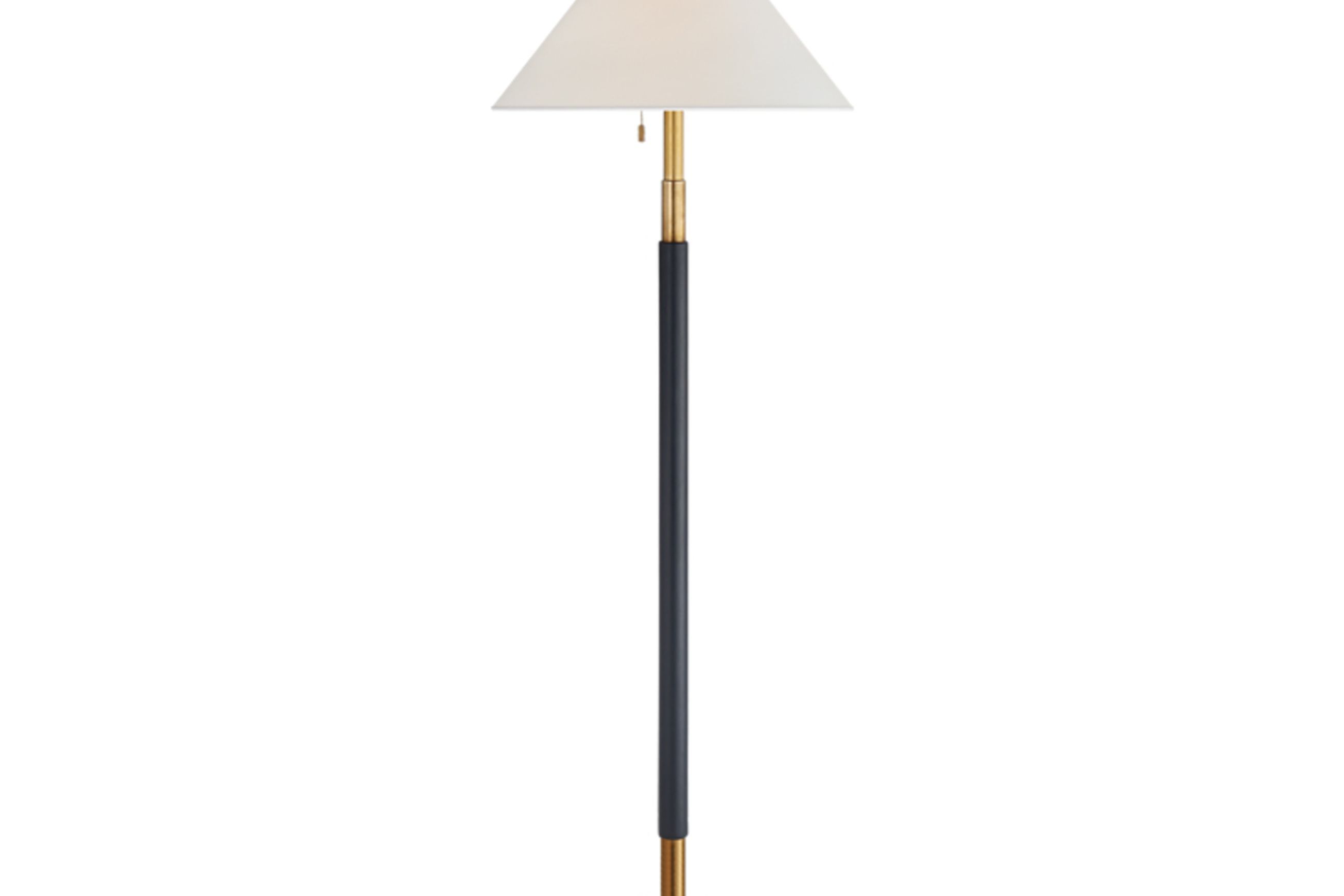 Garner Floor Lamp – Natural Brass/Navy