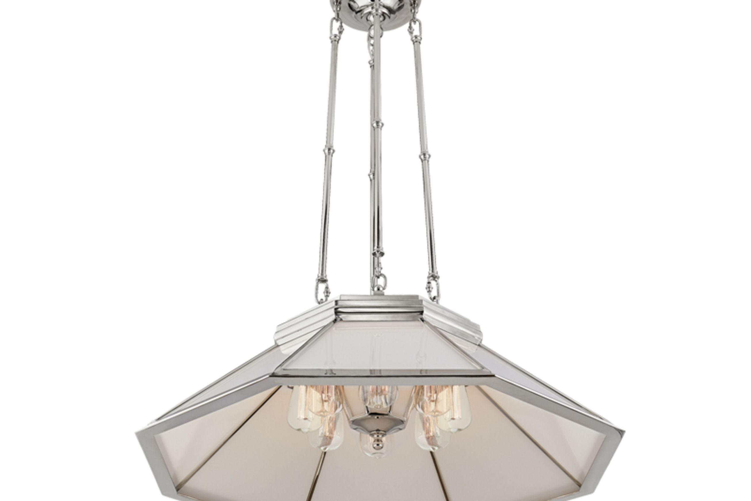 Rivington Medium 8-Paneled Chandelier – Nickel