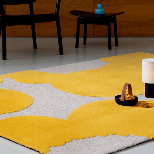 Marimekko Iso Unikko - Yellow | 100% Wool Designer Floor Rug