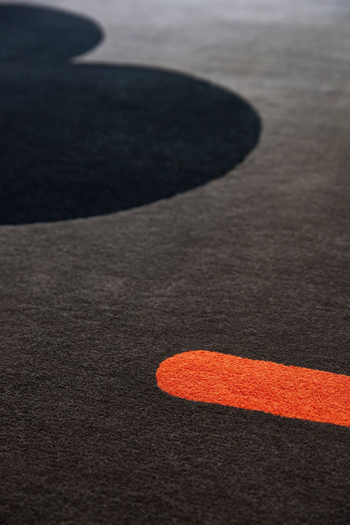 Orla Kiely Geo Flower Graphic Rug - Slate | 100% Wool Designer Floor Rug