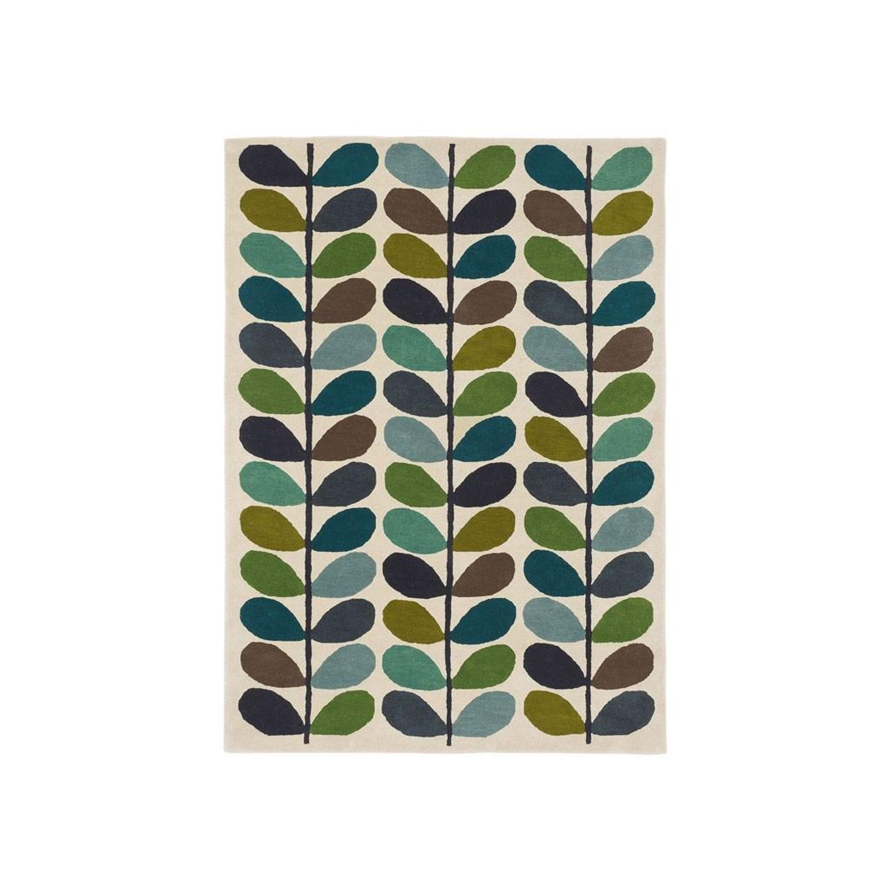 Orla Kiely Multi Stem Rug - Kingfisher | 100% Wool Designer Floor Rug