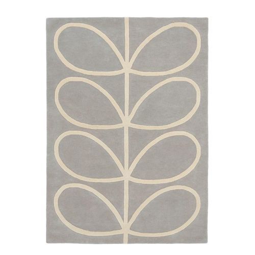 Orla Kiely Giant Linear Stem Rug - Grey | 100% Wool Designer Floor Rug
