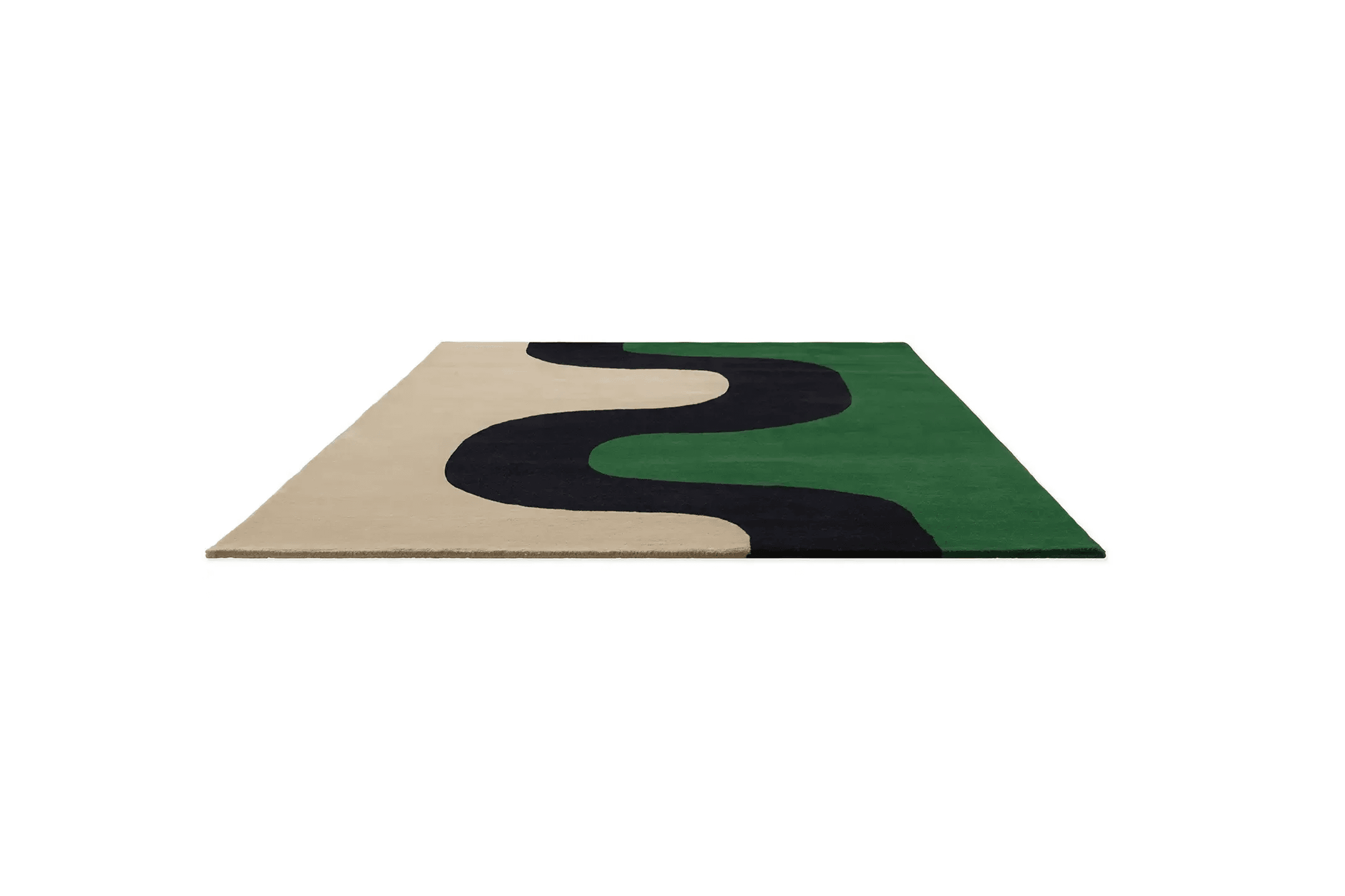 Marimekko Seireeni - Green | 100% Wool Designer Floor Rug