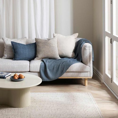 Baya Kansas Handwoven Textured Rug - Oyster/Natural