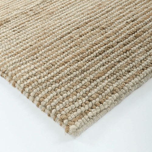 Baya Lima Floor Rug - Sand/Natural | Jute and Wool Blend