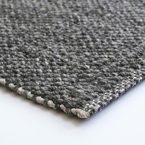 Baya Nebraska Handwoven Textured Rug - Charcoal