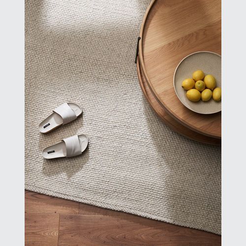 Baya Nebraska Handwoven Textured Rug - Natural White