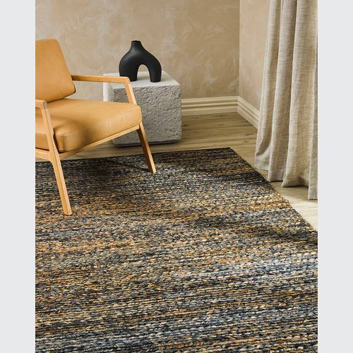 Baya Sanako Jute Floor Rug - Denim