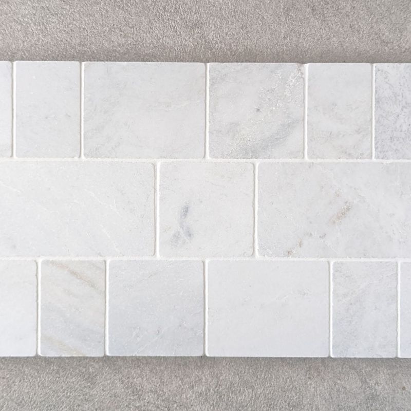 Baracoa Tumbled Mosaic - Blanco Oro