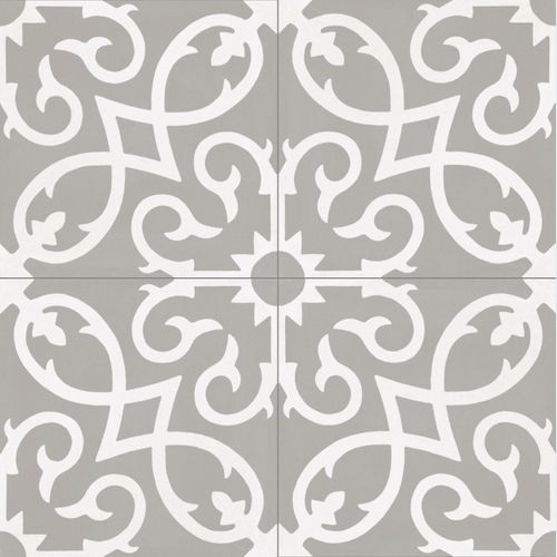 Contrasti Floral Grigio Pattern Porcelain Tile