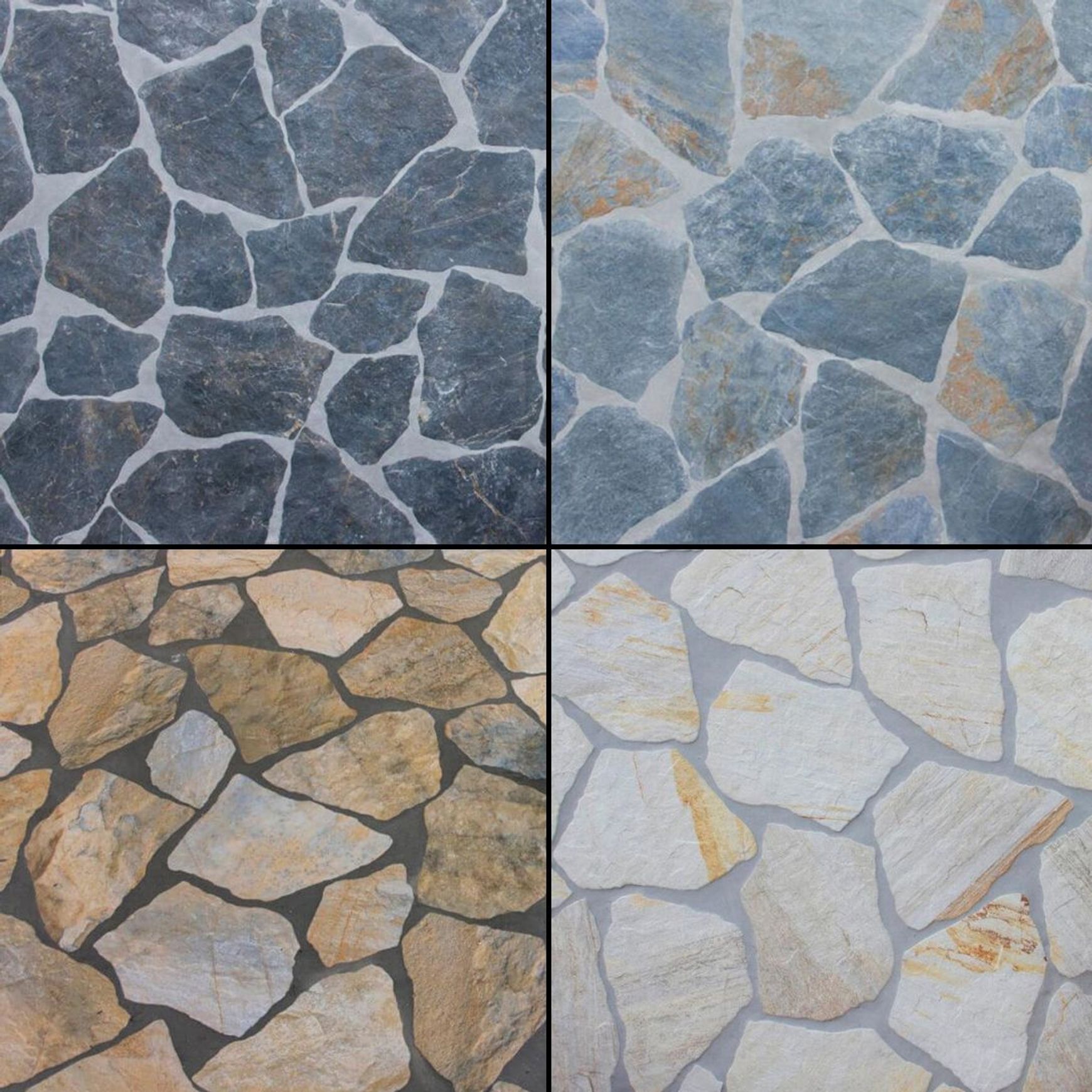 Strata Porcelain Crazy Paving - Four Colours