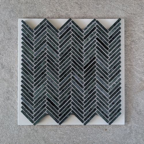 Herringbone Weave Mosaic - Verde