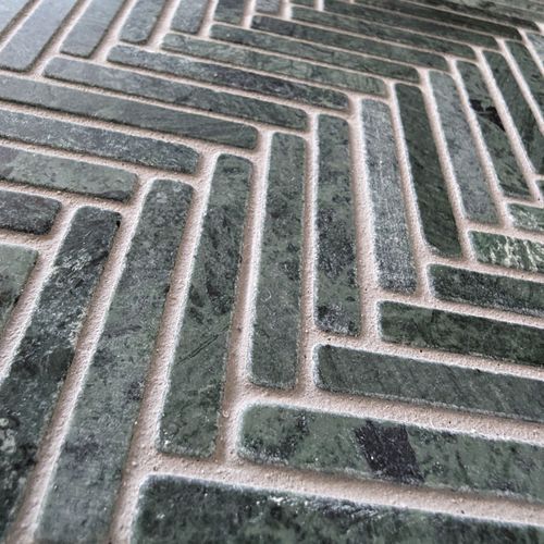 Herringbone Weave Mosaic - Verde